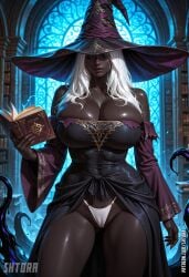 ai_generated ass big_ass big_breasts breasts dark-skinned_female dark_skin elden_ring elden_ring_nightreign female fromsoftware large_breasts recluse_(nightreign) shtora thick_thighs white_hair