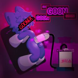 1:1 anthro axouwur bodily_fluids brainwashing genitals gooning hi_res hypnosis machine male mind_control mind_wipe orgasm penis solo wipe