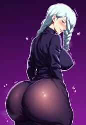 ai_generated ass ass ass_focus big_ass big_breasts big_butt big_thighs braided_ponytail bubble_ass bubble_butt butt_focus dress enormous_ass enormous_breasts enormous_butt enormous_thighs fat_ass fat_butt female hair_between_eyes huge_ass huge_breasts huge_butt huge_thighs jujutsu_kaisen long_hair massive_ass massive_breasts massive_butt massive_thighs mei_mei_(jujutsu_kaisen) milf purple_eyes simple_background single_braid smile sweat sweaty sweaty_body sweaty_butt thick thick_ass thick_butt thick_thighs thighs white_hair zeca997
