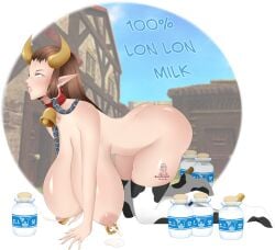 ass ass_up bell bell_collar big_breasts braid braided_hair brainwashed breasts brown_hair completely_nude completely_nude_female cow_girl cow_girl_outfit cow_horns cow_print cow_print_legwear cow_print_thighhighs cowbell ear_piercing earrings enslaved_royal female female_focus female_only hanging_breasts high_heel_boots high_heels horn horned_humanoid horns hucow huge_breasts human_cattle hylian hylian_ears lactating lactating_nipples lactation lactation_without_expressing large_breasts long_hair milk milk_bottle milk_squirt nintendo nipple_piercing nipples nude nude_female ocarina_of_time on_all_fours on_hands_and_knees on_knees oversized_breasts pierced_ears pierced_nipples piercing pointy_ears princess princess_zelda rosefilledcoffin slave slave_collar slavegirl solo solo_female solo_focus the_legend_of_zelda the_legend_of_zelda:_twilight_princess thick_thighs thigh_highs thighhigh_boots thighhighs thighhighs_only thighs twilight_princess zelda zelda_(twilight_princess)
