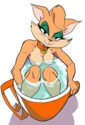 ai_generated blush bucket catgirl fantomcat female female_only furry self_upload tabitha_wildcat water
