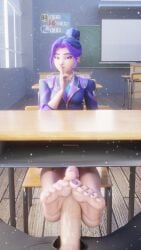 3d 3d_(artwork) 3d_background 3d_model 3d_render 8k classroom cock dick feet feet_focus feet_on_penis feet_together feet_up foot_fetish foot_focus foot_worship footjob footjob_under_table hi_res highres juno_(overwatch) kazworksnsfw overwatch overwatch_2 penis school school_uniform schoolgirl soles teo_minh toes toes_scrunch