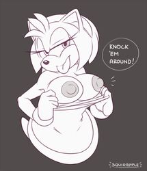 amy_rose anthro breasts female female_only fur hedgehog nipples solo sonic_(series) squidapple