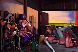 aka6 balls barn bondage boots breast_milking breasts choker cock_sleeve cum dark-skinned_futanari dark_skin dildo dildo_chair dildo_sitting elbow_gloves emma_frost farm femsub futa_milking futa_on_female futadom futanari futasub gloves intersex lactating marvel marvel_comics milk milking milking_machine multiple_girls multiple_subs nipples ororo_munroe panties party_wipe penis penis_milking psylocke rape restrained sex sex_slave storm_(x-men) straight_hair tagme thighhighs x-men