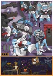 anthro arctic_fox bishop_(chess) bodily_fluids bondage bovid bry canid canine canis caprine chains chess clothing coyote cum cum_in_vagina cum_inside demon felid fellatio female female_penetrated fox from_front_position futanari genital_fluids genitals goat group hi_res intersex intersex/female leaking_cum legwear leopard male male/female mammal mask mating_press motion_lines nipple_piercing nipples oral pantherine penetration penile penis pesdets pesdets_(character) piercing public public_use pussy restraints sex sherri_mayim sound_effects speech_bubble spitroast stockings stocks trixy_the_spiderfox_(character) true_fox vaginal_penetration varryance wax wax_play