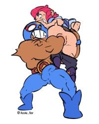colt_(brawl_stars) el_primo_(brawl_stars) fisting gay gay_fisting male/male male_focus male_only