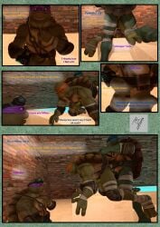 2_toes aldenyates anal anal_sex bullying comic cuckold dialogue donatello_(tmnt) feet genitals hi_res humiliation humiliation_fetish incest_(lore) incestuous_infidelity leonardo_(tmnt) male male/male michelangelo_(tmnt) penetration penis penis_humiliation reptile sauna scalie sibling_(lore) sibling_incest sibling_lust sibling_rivalry sibling_romance small_penis small_penis_exposure small_penis_humiliation teasing teasing_look teenage_mutant_ninja_turtles toes turtle