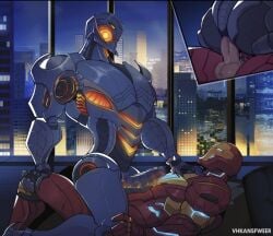 2boys gay gay_sex male marvel marvel_rivals non-human riding_penis robot robot_boy