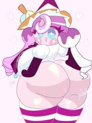 ass ass_focus big_ass big_breasts breasts cookie_run cookie_run:_tower_of_adventures dat female first_porn_of_character first_porn_of_cookie large_ass onomatopoeia solo solo_female solo_focus sundae_cookie thicc thicc_thighs