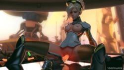 3d animated areolae blonde_hair bouncing_breasts breasts dildo female female_only loop masturbation mercy moaning nipples overwatch pussy sex_toy solo sound spread_legs thighhighs velocihaxor watchpoint:_gibraltar_(map) video