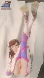 3d batyastudio blender d.va female female_only legs looking_at_viewer overwatch pussy solo