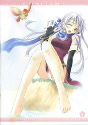 blush elbow_gloves fire_emblem fire_emblem:_radiant_dawn gloves long_hair masaharu micaiah_(fire_emblem) panties underwear yune_(fire_emblem)