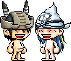 1boy ^_^ alpha_channel bowman_(maplestory) erection hat maplestory nude penis pixel_art sprite thief_(maplestory) transparent_background what