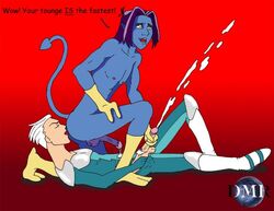 2boys ass avengers balls_out blue_hair blue_skin closed_eyes clothed/nude cum cum_dripping_from_penis cumshot erect_nipples erect_while_rimmed erection eyes_rolled_up gay gay_rimjob gay_sex handjob holding_penis knee_boots kurt_wagner male male_only marvel marvel_comics masturbating_other multiple_males nightcrawler nude on_one_knee oral orgasm_from_handjob pants_down penis penis_size_difference pietro_maximoff pointed_ears pointed_tail pubic_hair quicksilver red_background retracted_foreskin rimjob rimming straight_hair superhero superhero_costume three_fingers tongue_fucking tongue_out two_toes white_hair x-men x-men_evolution yaoi yellow_eyes