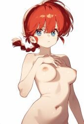 ai_generated breasts female junichoon nipples nude ranma-chan ranma_1/2 ranma_saotome red_hair