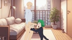 16:9_aspect_ratio 1boy 1girls animated animation cg_art dialogue dinotonte english_text female game game_cg hentai high_resolution large_filesize lustscupid male one-punch_man penis playable tatsumaki text videogame