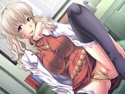 censored clothing eroge feet female game_cg koike_marie no_shoes panties shin_yarasete!_teacher solo tagme tryset