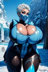 1girls ai_generated big_breasts bythebrokenone female_only frost_(mortal_kombat) huge_breasts large_breasts mortal_kombat solo solo_female tagme thick_lips thick_thighs