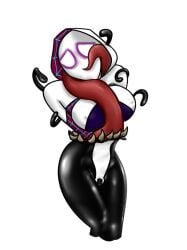 1girls big_breasts female female_prey gwen_stacy gwenom marvel marvel_comics rubberlink spider-gwen spider-man:_into_the_spider-verse spider-man_(series) superhero superhero_costume superheroine symbiote transparent_background venom_(marvel) vore