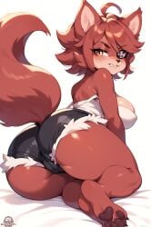 1girls ai_generated anthro anthro_only ass basketmuffin big_ass breasts fazclaire's_nightclub female female_only fexa five_nights_at_freddy's foxy_(cally3d) foxy_(fnaf) fredina's_nightclub furry furry_only pawpads paws red_fur scottgames solo solo_female thick_thighs wide_hips
