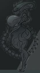 alien alien_(franchise) ass belly big big_belly_girl big_boobs big_breasts bigbutt bigger_breasts boob breasts butt_expansion creature digital_art fanart female femomorph legs monster morosart thicc xenomorph