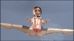 3d_render female from_below glass hentai_masters original_character shiny_skin splits spread_legs spread_pussy