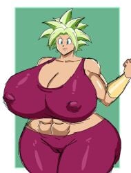 dragon_ball dragon_ball_super ear_piercing earrings female kefla_(dragon_ball) massive_breasts momiji_(artist) piercing piercings shueisha sketch tagme twitter_link