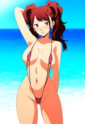 ai_generated alternate_costume atlus breasts female female_only kujikawa_rise nai_diffusion persona persona_4 ryu_ai sling_bikini solo stable_diffusion swimsuit