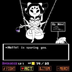 1girls big_ass big_breasts big_butt black_and_white black_background bursting_breasts huge_ass legwear morihoose muffet multi_arm multi_limb pixel_art short_hair shortstack spider spider_girl thin_waist twintails undertale wide_hips