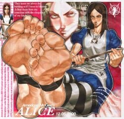 alice_in_wonderland american_mcgee's_alice feet foot_focus nyoolie stirrup_legwear