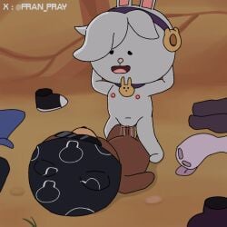 animated animated brawl_stars brock_(brawl_stars) colette_(brawl_stars) cony_(line) pussy_focus