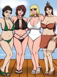 aunt_cass avatar_the_last_airbender big_hero_6 bikini cass_hamada crossover disney edhendra marvel milf ming_lee nickelodeon nicktoons pixar rita_loud the_loud_house turning_red ursa_(avatar)