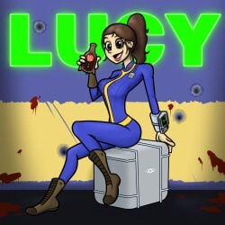 breasts fallout fallout_(series) female lord_sarloc lucy_maclean nuka-cola sfw vault_suit