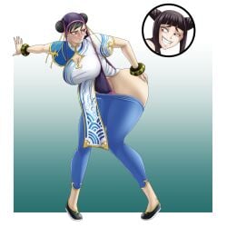 atomic_wedgie big_ass big_butt big_thighs bullying chun-li embarrassed euf female humiliation juhuca juri_han mature_female milf nclfs01 panties street_fighter underwear wedgie