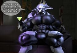 abs bara bladesharks bulge halo_(series) huge_pecs male muscular_male sam1377 sangheili sfm