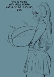 alternate_breast_size hyper_breasts marianatrencher rwby scar weiss_schnee