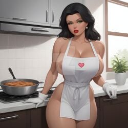 1girls ai_generated apron apron_only areola areolae ass black_hair breast breasts breasts_out butt cleavage cool_world curvaceous curvaceous_body curves curvy curvy_body curvy_female curvy_figure curvy_milf deviantart exposed exposed_ass exposed_breast exposed_breasts exposed_butt exposed_nipple exposed_nipples female female_only green_eyes hourglass_figure inner_sideboob light-skinned_female light_skin lonette milf nipple nipples okosumo sideboob solo solo_female voluptuous voluptuous_female watermark