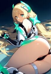 1girl ai_generated angela_balzac ass ass_focus blonde_hair female junichoon rakuen_tsuihou