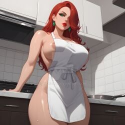 1girls ai_generated apron apron_only areola areola_slip areolae areolae_slip ass breast breasts breasts_out butt cleavage curvaceous curvaceous_body curves curvy curvy_body curvy_female curvy_figure curvy_milf deviantart exposed exposed_ass exposed_breast exposed_breasts exposed_butt female female_only green_eyes hourglass_figure jessica_rabbit light-skinned_female light_skin milf okosumo red_hair seductive seductive_eyes seductive_gaze seductive_look seductive_mouth seductive_pose sideboob solo solo_female voluptuous voluptuous_female watermark who_framed_roger_rabbit