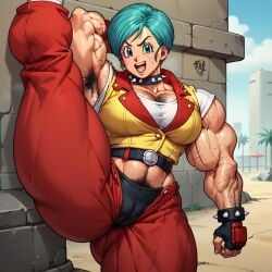 1female 1girl 1girls abs ai_generated alternate_body_type arms_up bulma_briefs chest_hair dominant dominant_female domination dragon_ball dragon_ball_super dragon_ball_z extreme_muscles female_focus female_only gym hairy_armpits hairy_chest hairy_pussy highres large_breasts large_muscles masculine masculine_female milf muscle_girl muscular muscular_female pecs pectorals pussy tagme transformation