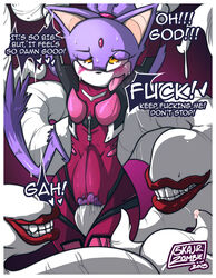 anthro blaze_the_cat bodysuit cat clitoris consensual_tentacles feline female fur mammal penetration pussy skajrzombie sonic_(series) stomach_bulge tentacle torn_clothing vaginal_penetration