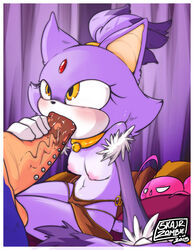 2015 2d 2d_(artwork) 2d_artwork anthro balls blaze_the_cat blowjob blue_fur breasts cat_collar cat_ears cat_tail collar eyelashes feline female fur furry handjob hedgehog male mammal oral penis pierced_penis pink_areola pink_nipples ponytail purple_fur saliva saliva_on_penis sega skajrzombie small_breasts sonic_(series) sonic_the_hedgehog sonic_the_hedgehog_(series) straight sucking_penis veiny_penis yellow_eyes