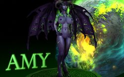 big_breasts breasts demon demon_girl demon_hunter derpynaut draenei eredar female nude pussy solo toned world_of_warcraft