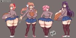 2futas 2girls ass_smack ass_vs_breasts autopaizuri autopaizuri_under_clothes big_ass big_breasts blue_eyes blush bottom_heavy bow breast_size_difference breasts brown_hair bubble_ass bubble_butt bulge bulge_through_clothing bulge_under_clothes butt_size_difference clothed clothed_female commission commission_art confused confused_expression cupcake cupcake_in_mouth dickgirl doki_doki_literature_club erect erect_penis erection erection_through_clothing erection_under_clothes erection_under_clothing fat_ass female food food_in_mouth full_body futanari giant_penis gigantic_breasts gray_background green_eyes holding_object holding_pencil huge_ass huge_breasts huge_cock human hyper hyper_breasts large_penis light-skinned_female light-skinned_futanari light_skin long_penis lukaforyou monika_(doki_doki_literature_club) more_at_source natsuki_(doki_doki_literature_club) nipple_bulge nipples open_mouth orange_hair pencil penis_outline penis_under_clothes penis_visible_through_clothing pink_eyes pink_hair ponytail purple_eyes purple_hair red_bow sayori_(doki_doki_literature_club) smacking_ass smile smiling smiling_at_viewer standing thick_ass top_heavy white_bow yuri_(doki_doki_literature_club)