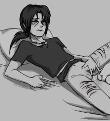 cuntboy cuntboy_only fingering_self intersex male masturbation naruto naruto_(series) naruto_shippuden self_harm_scars solo uchiha_itachi