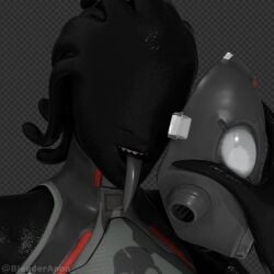 1girls 3d artist_name blender blender_(software) blenderanon_ chaos_director_(fortnite) eyeless_female female female_humanoid fortnite fortnite:_battle_royale fully_clothed goo goo_creature goo_hair goo_humanoid goopy humanoid long_tongue mask masked_female monster monster_girl no_eyes no_visible_genitalia open_mouth shiny_skin solo tongue tongue_out twitter_username watermark