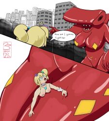 breasts kaiju magical_girl oceonax size_difference thighs