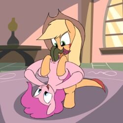 2015 animated applejack_(mlp) blinking blonde_hair blue_eyes cowboy_hat cunnilingus duo earth_pony equine female feral friendship_is_magic gif green_eyes hair hat horse inside kanashiipanda long_hair mammal my_little_pony open_mouth oral penetration pink_hair pinkie_pie_(mlp) pony pussy sex spread_legs spreading stomach_bulge tatzljack tentacle tentacle_tongue tongue tongue_out vaginal_penetration yuri