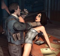 1boy 1girls 3d bioshock bioshock_infinite booker_dewitt elizabeth_comstock female male sex tagme vagina vaginal_penetration vaginal_sex vaurra