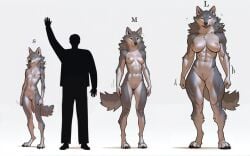 2024 abs ai_generated anthro athletic body_size_growth bored breast_expansion breasts chart comparing expansion female fur fur_collar furry genitals grey_body grey_fur growth hi_res large_breasts medium_breasts multiple_angles muscle_growth muscular pussy silhouette simple_background size_difference size_transformation slim small_breasts smile solo standing text transformation wheel_of_fortune_(director) white_background wolf